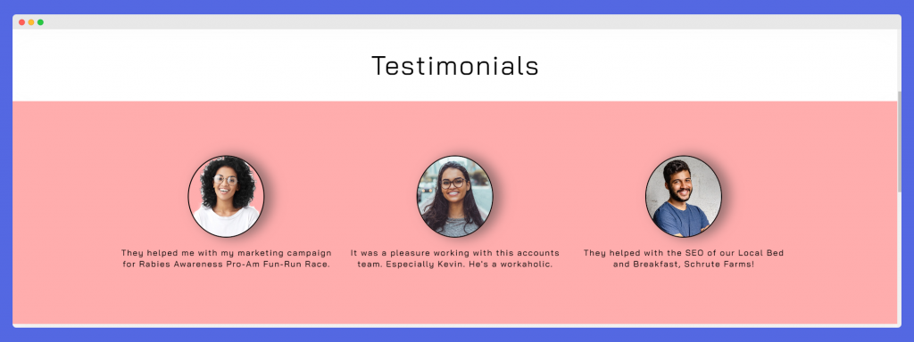 making aesthetic testimonials with carrd website builder 
