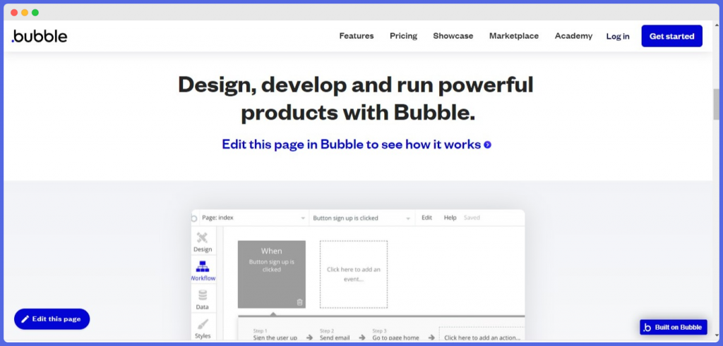 bubble.io screenshot