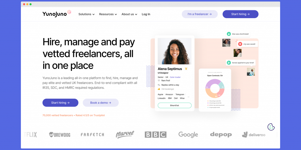 freelancer marketplace built with webflow