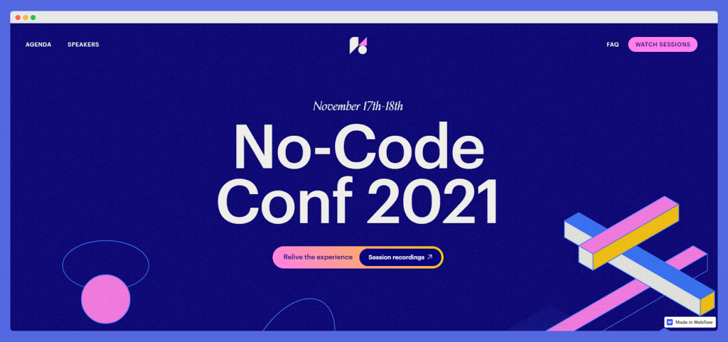 The No Code Conf By Webflow 2021