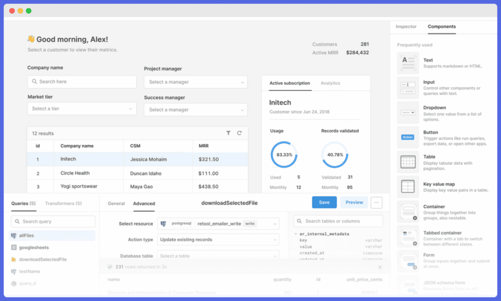 retool one of the cheapest low code platforms