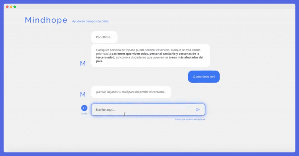 mindhope chatbot