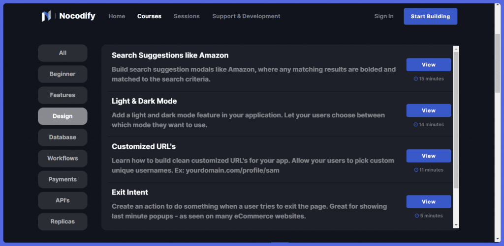 nocodify no code courses