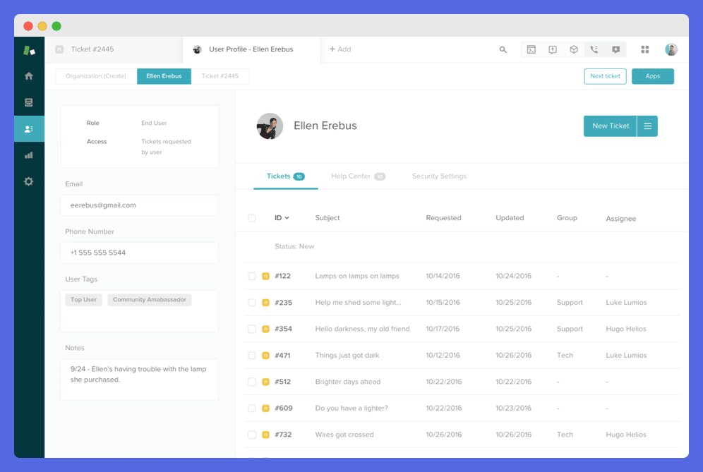 Zendesk ui