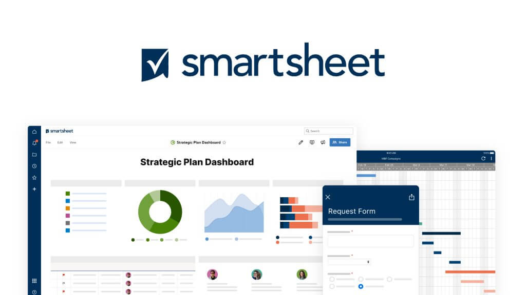 a visual representing smartsheet, a no code project management tool