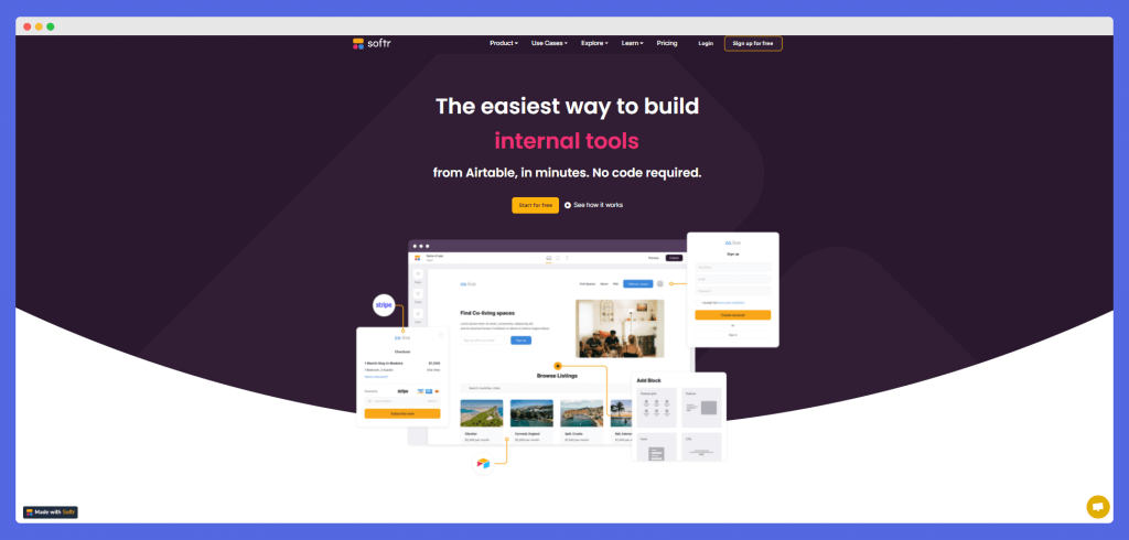 Softr, No Code Development Platform