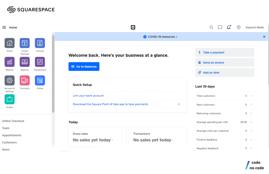 Squarespace, No Code Sales Tool