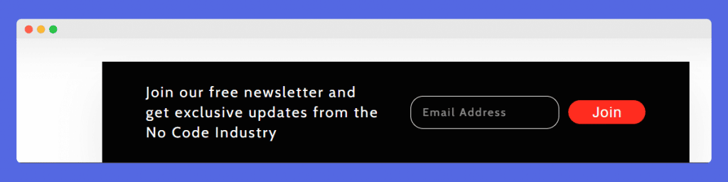 adding an email cta in the carrd website builder
