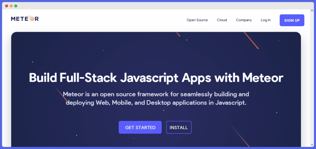 Meteor can build Javascript apps