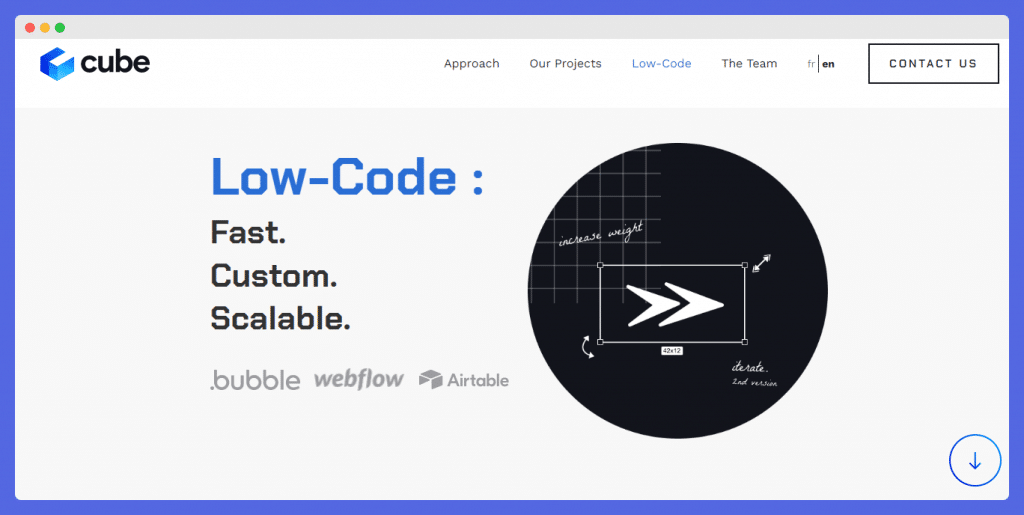 Cube App low code development vendors