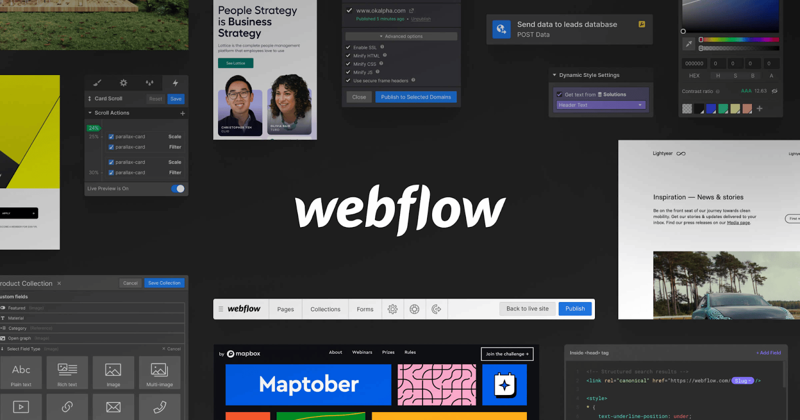 intro to Webflow, one of Bubble competitors