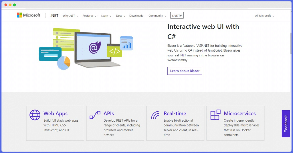 Screenshot of Microsoft  .NET