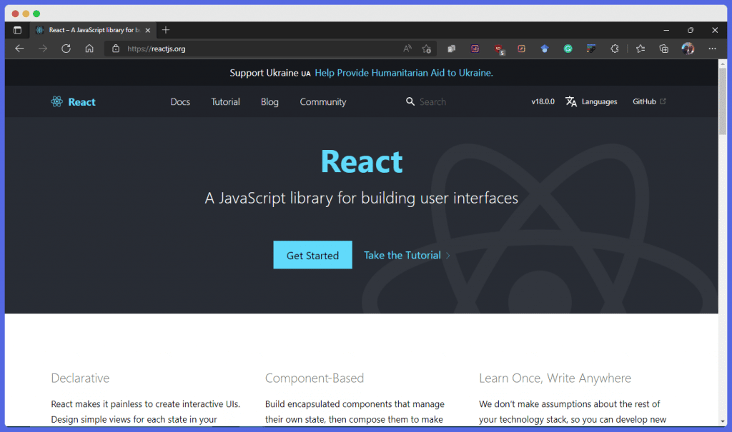React helps us build new user interfaces