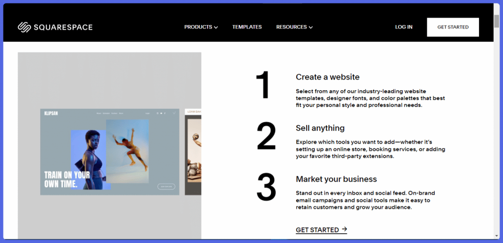 Squarespace website builder