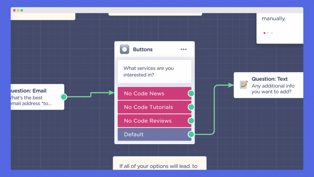 adding your services to landbot block