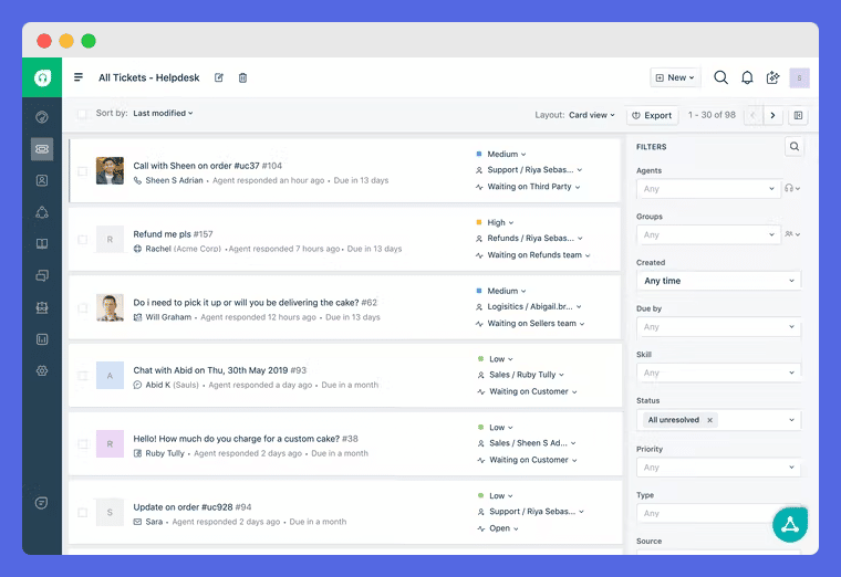 Freshdesk ui