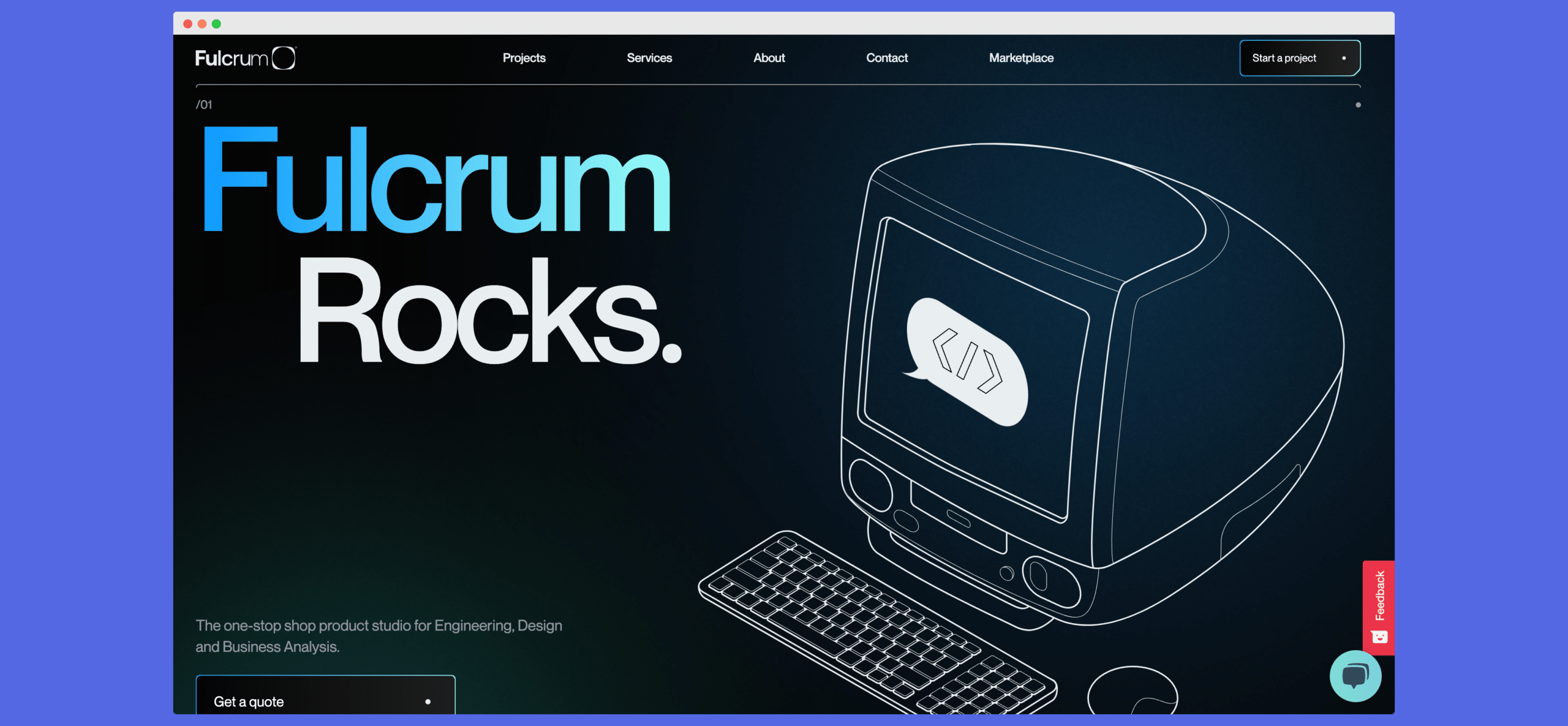 fulcrum rocks - one stop shop digital product studio website